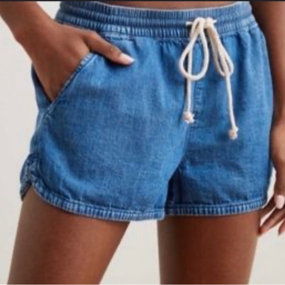Aerie Drawstring Denim Short